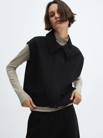 MANGO Vest 'Garro' in Black: front