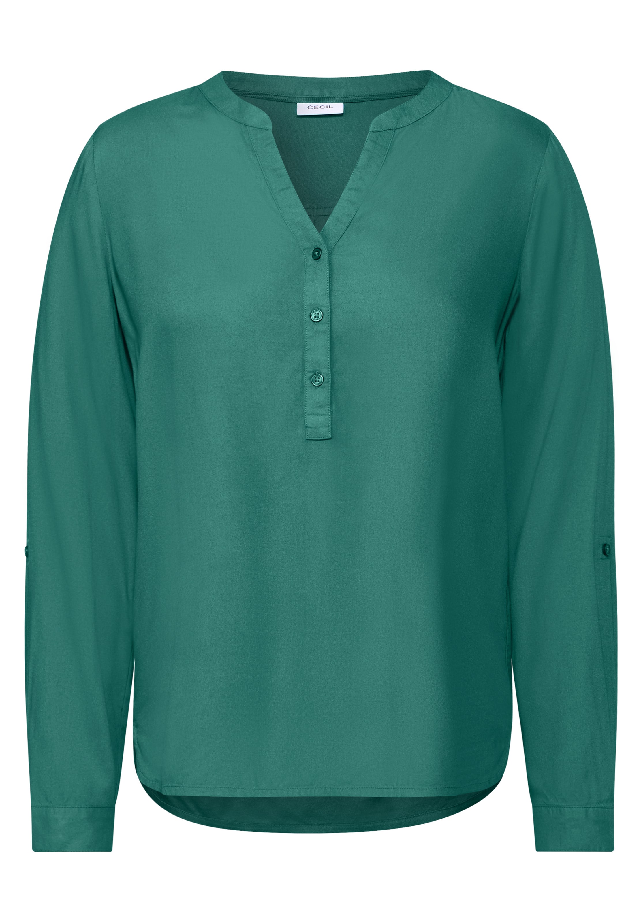 CECIL Bluse in Unifarbe in Grün: Vorderseite
