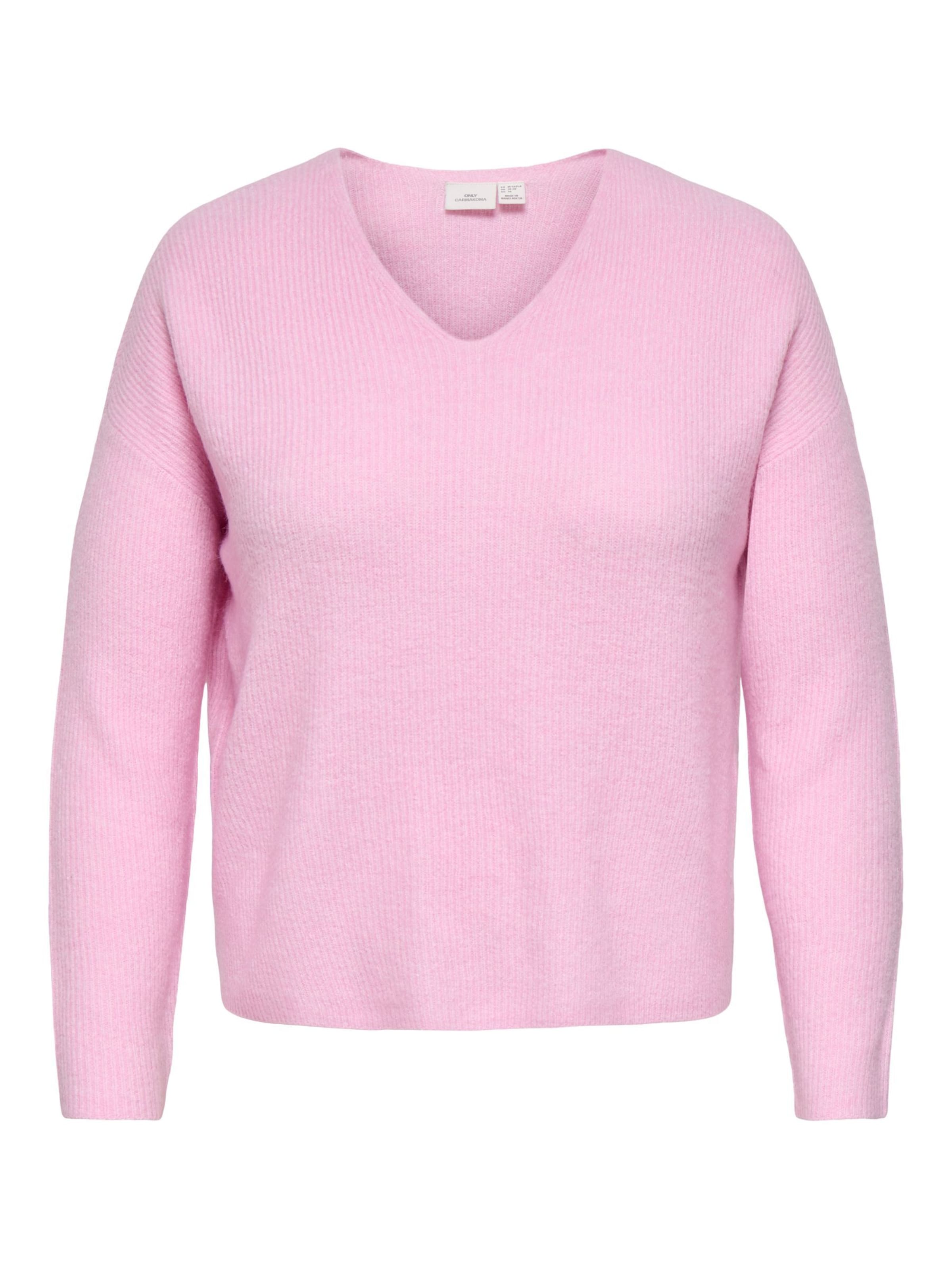 ONLY Carmakoma Pullover in rosa, Produktansicht