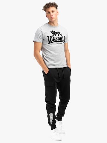 LONSDALE Tapered Sporthose in Schwarz