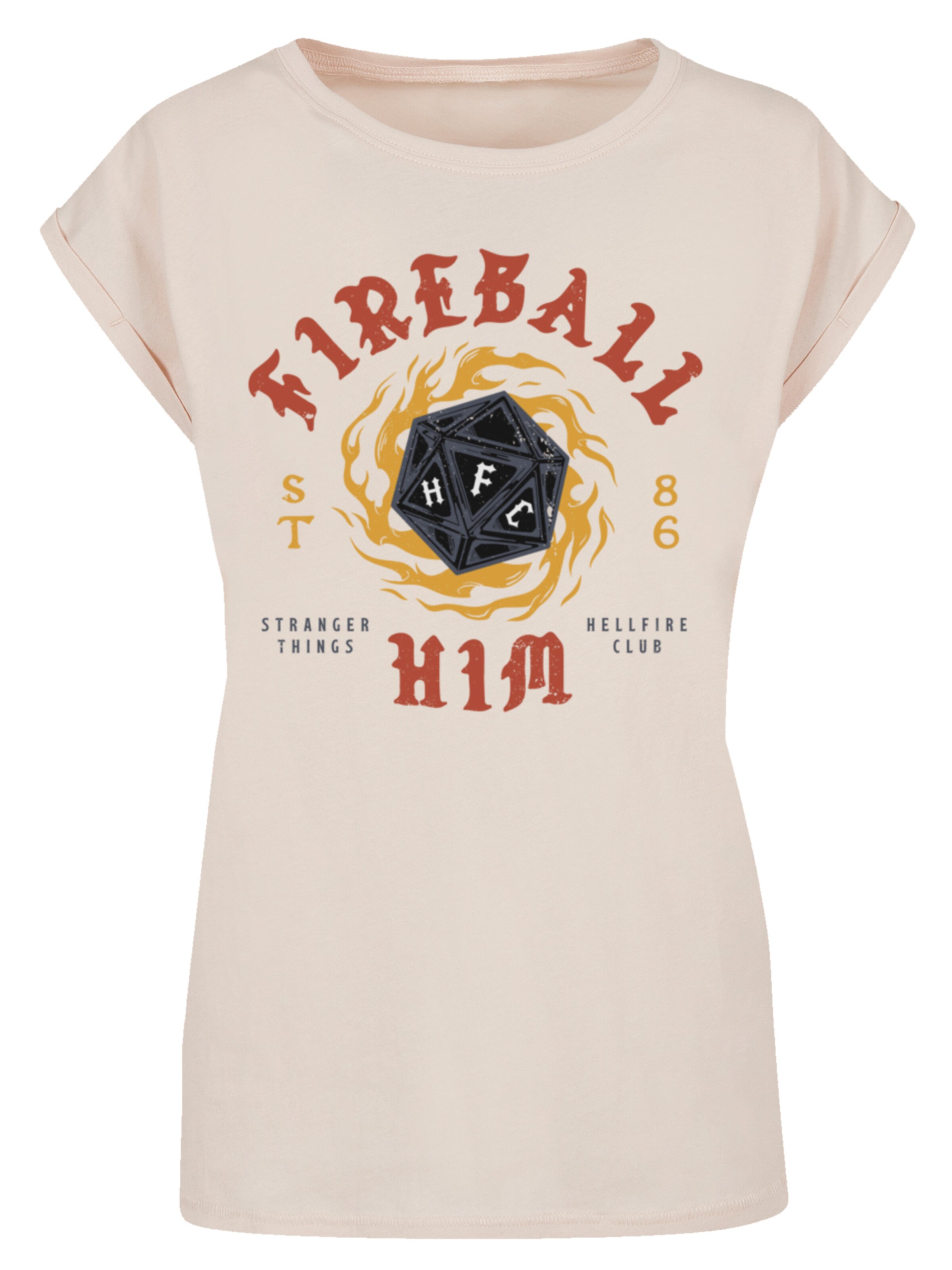 T-shirt F4NT4STIC en beige : devant