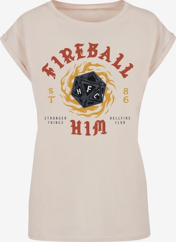 T-shirt F4NT4STIC en beige : devant