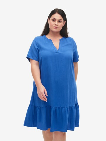 Zizzi Shirt Dress 'Macy' in Blue: front