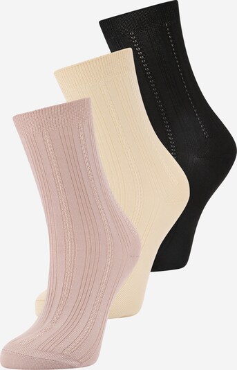 BeckSöndergaard Socken in beige / pastellpink / schwarz, Produktansicht