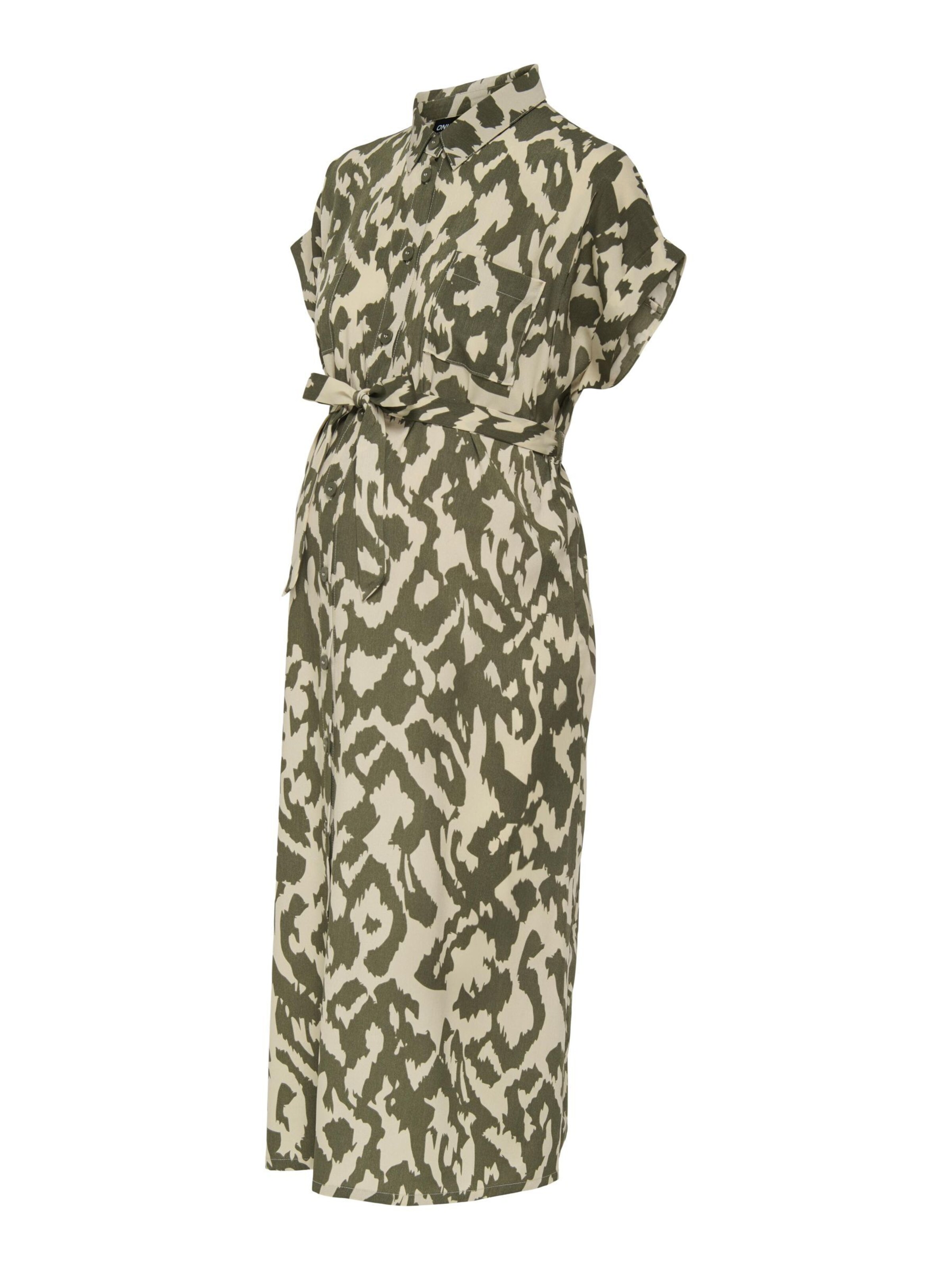 Only Maternity Blusenkleid in Grün