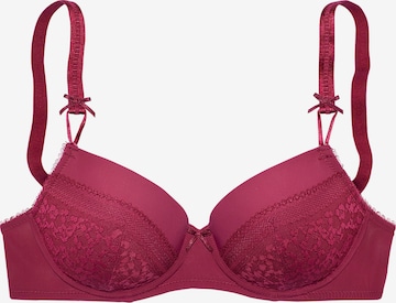 LASCANA Push-up Bra in Red: front