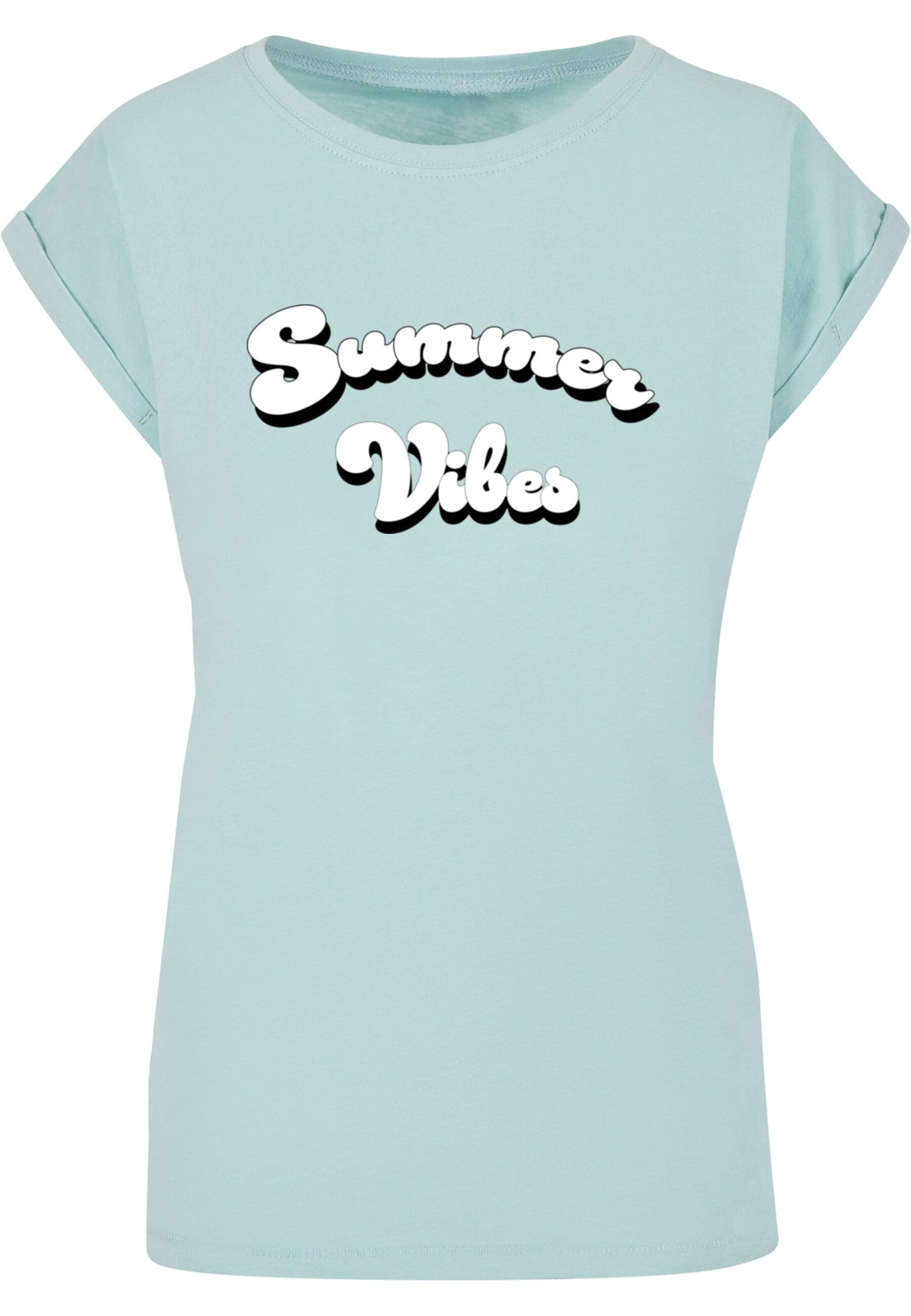 Merchcode T-Shirt 'Summer Vibes' in Blau: Vorderseite