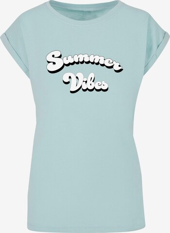 Merchcode T-Shirt 'Summer Vibes' in Blau: predná strana