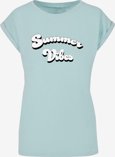 Merchcode T-shirt 'Summer Vibes' en bleu clair / noir / blanc, Vue avec produit