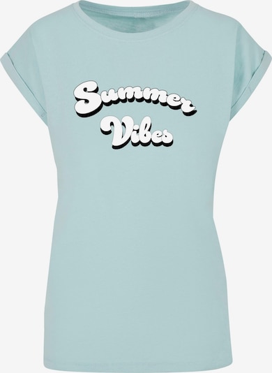 Merchcode T-shirt 'Summer Vibes' en bleu clair / noir / blanc, Vue avec produit