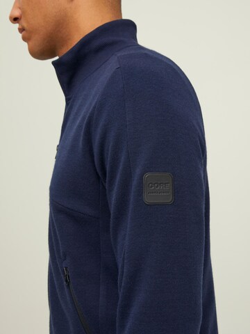 JACK & JONES Zip-Up Hoodie 'HEAT' in Blue