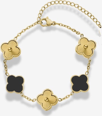 Bracelet 'DOUBLE ELEGANT CLOVER' Cala Rose en or : devant