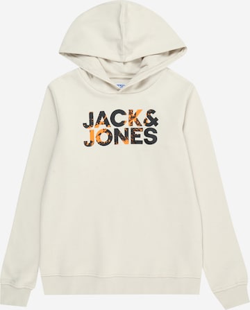 bēšs Jack & Jones Junior Sportisks džemperis 'COMMERCIAL': no priekšpuses