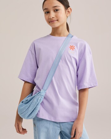 WE Fashion Футболка в Лиловый: спереди