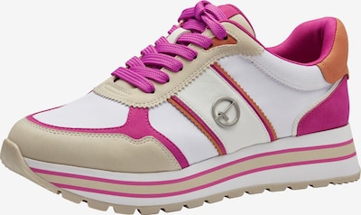 TAMARIS Sneakers laag in de kleur Beige / Pink / Zilver / Offwhite, Productweergave