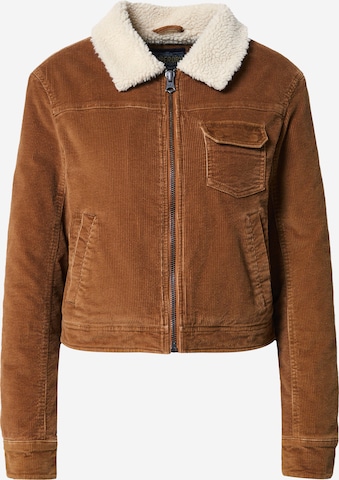 Superdry Tussenjas in Bruin: voorkant