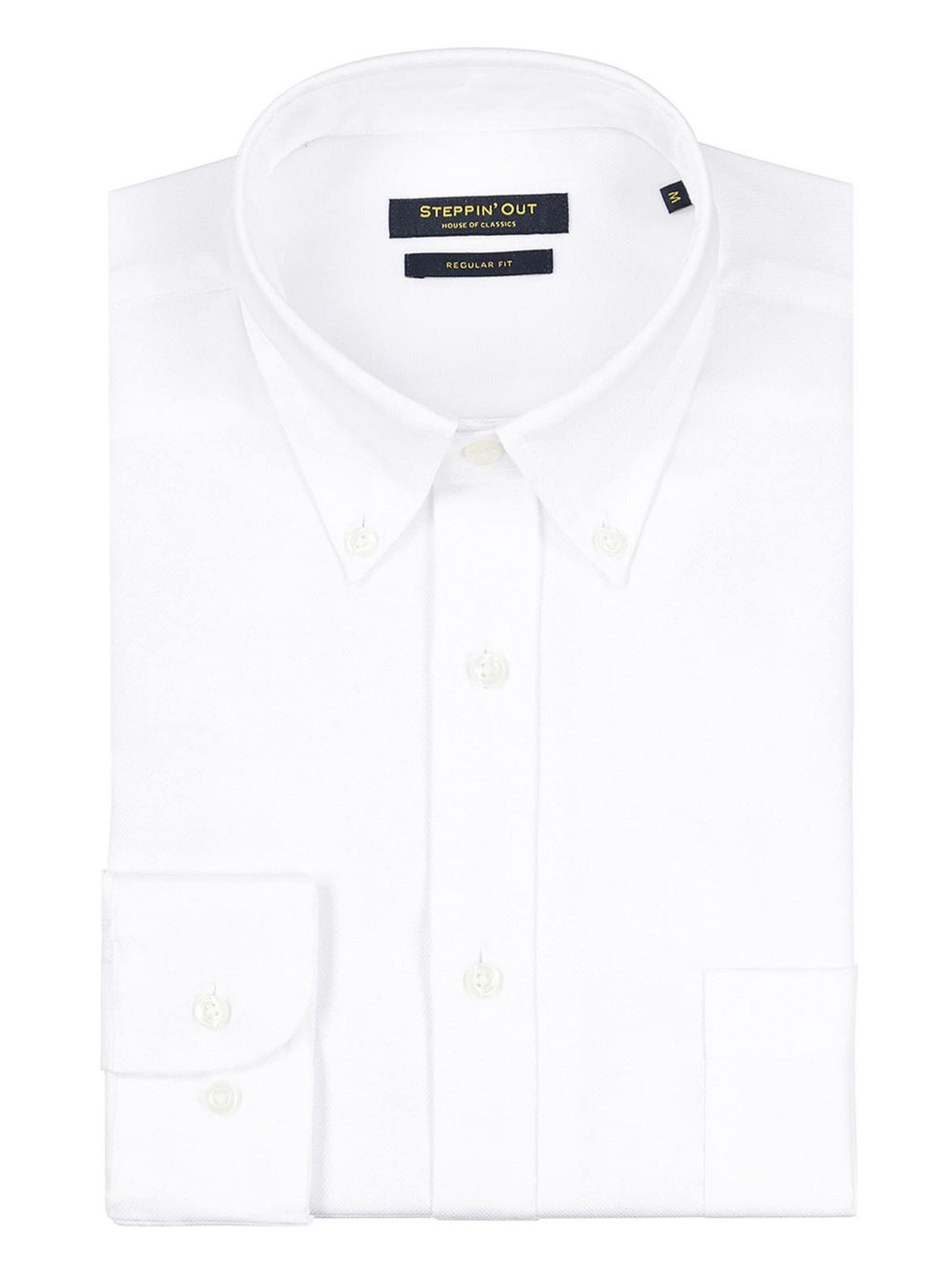 Steppin' out Regular fit Button Up Shirt in White