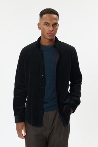 Matinique Comfort fit Button Up Shirt 'MABrize' in Black