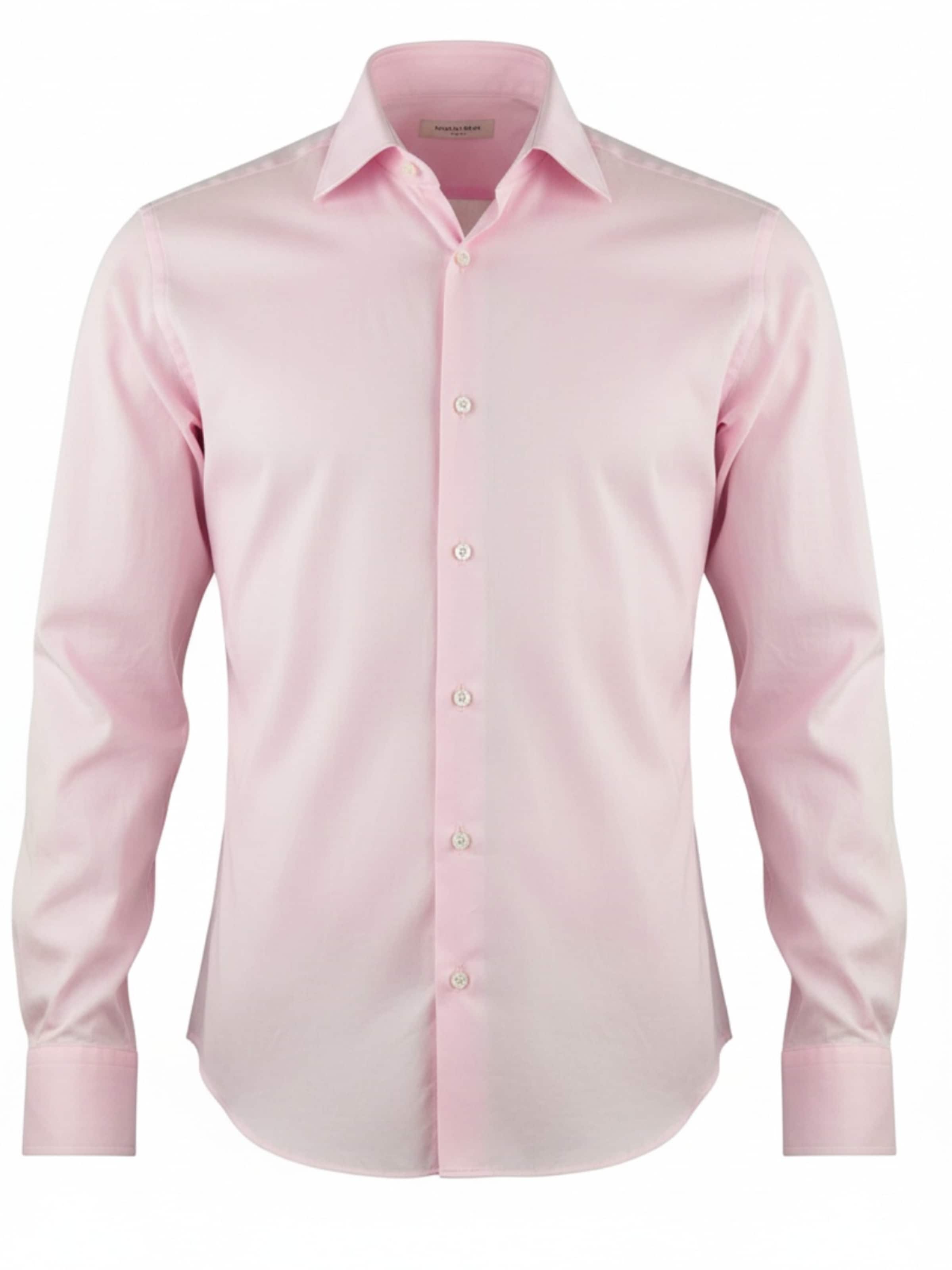HENRIK Slim fit Button Up Shirt in Pink: front