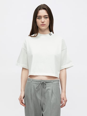 HUGO - Camiseta 'Damelody' en blanco: frente