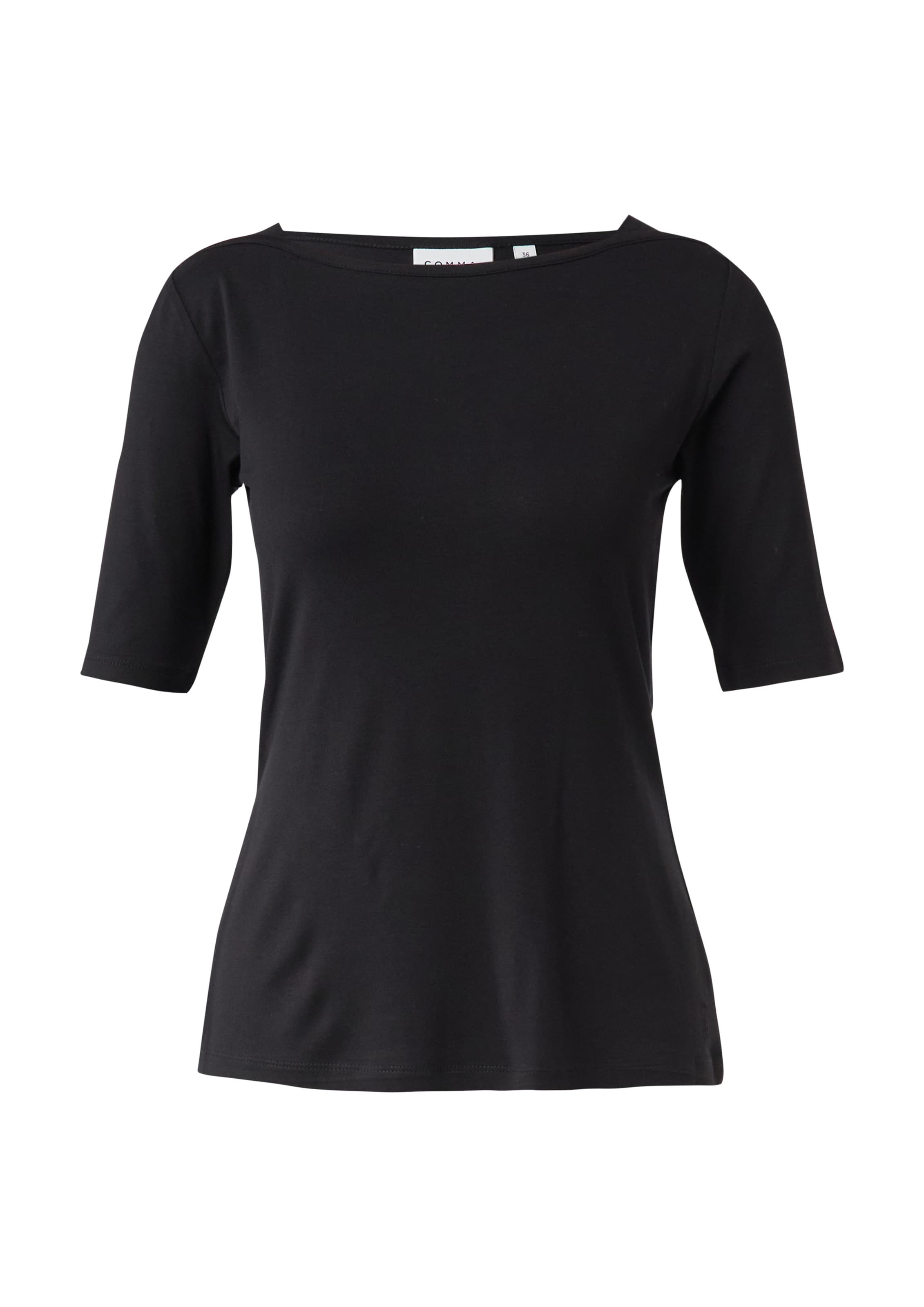 Tricou de la COMMA pe negru: față