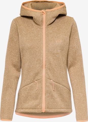 OCK Athletic Fleece Jacket in Brown: front