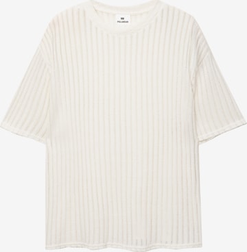 Pull&Bear Neulepaita värissä valkoinen: etupuoli