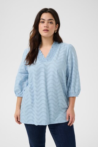 KAFFE CURVE Bluse 'Vitana' i blå: forside