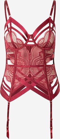 Hunkemöller Kolmnurk Avadega erootilised püksikud 'Lyra', värv punane: eest vaates