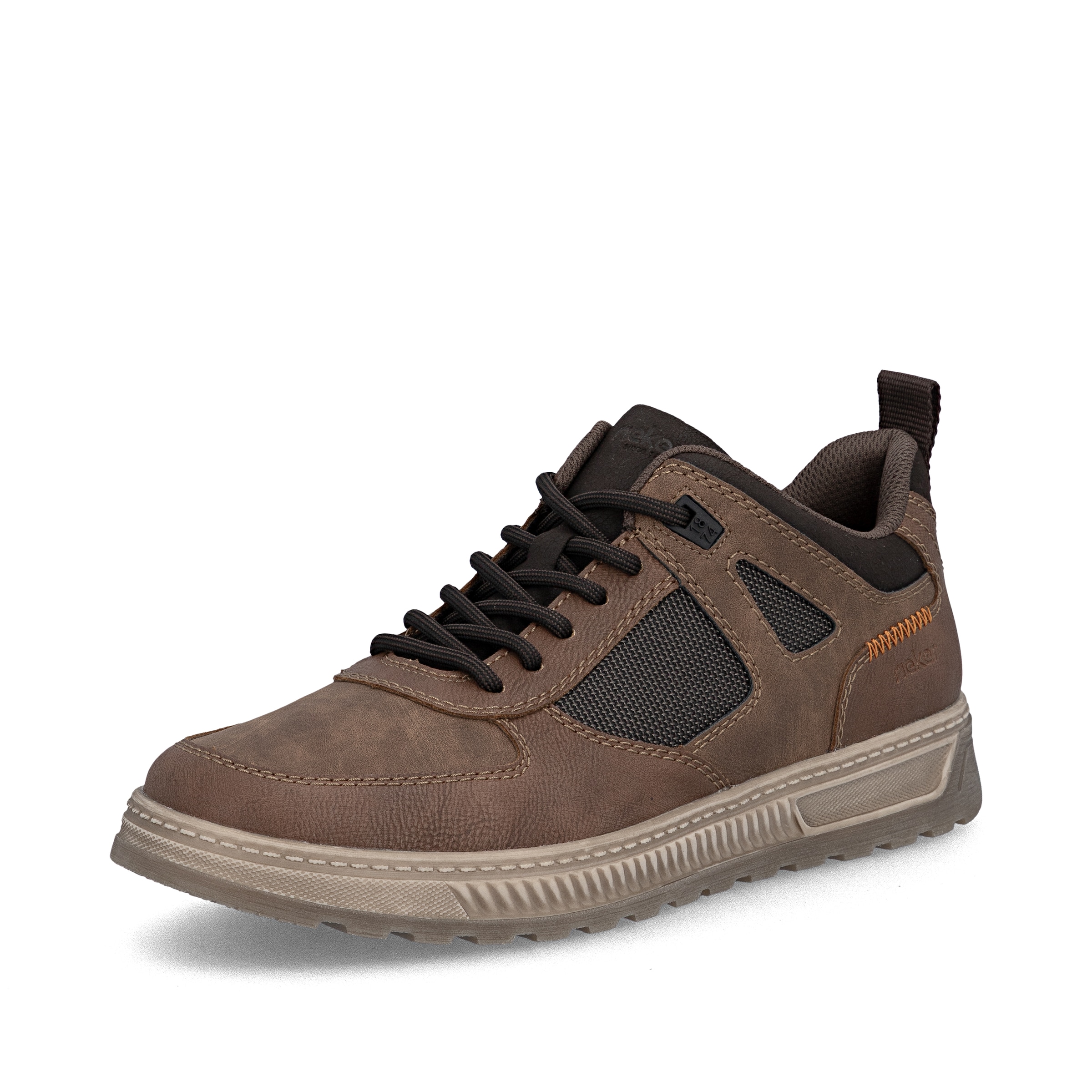 Baskets basses Rieker en marron : devant