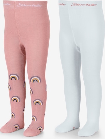 STERNTALER Tights 'Regenbogen' in Pink: front