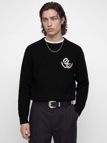 Pull-over 'JORFREDERIKSBERG' JACK & JONES en noir : devant
