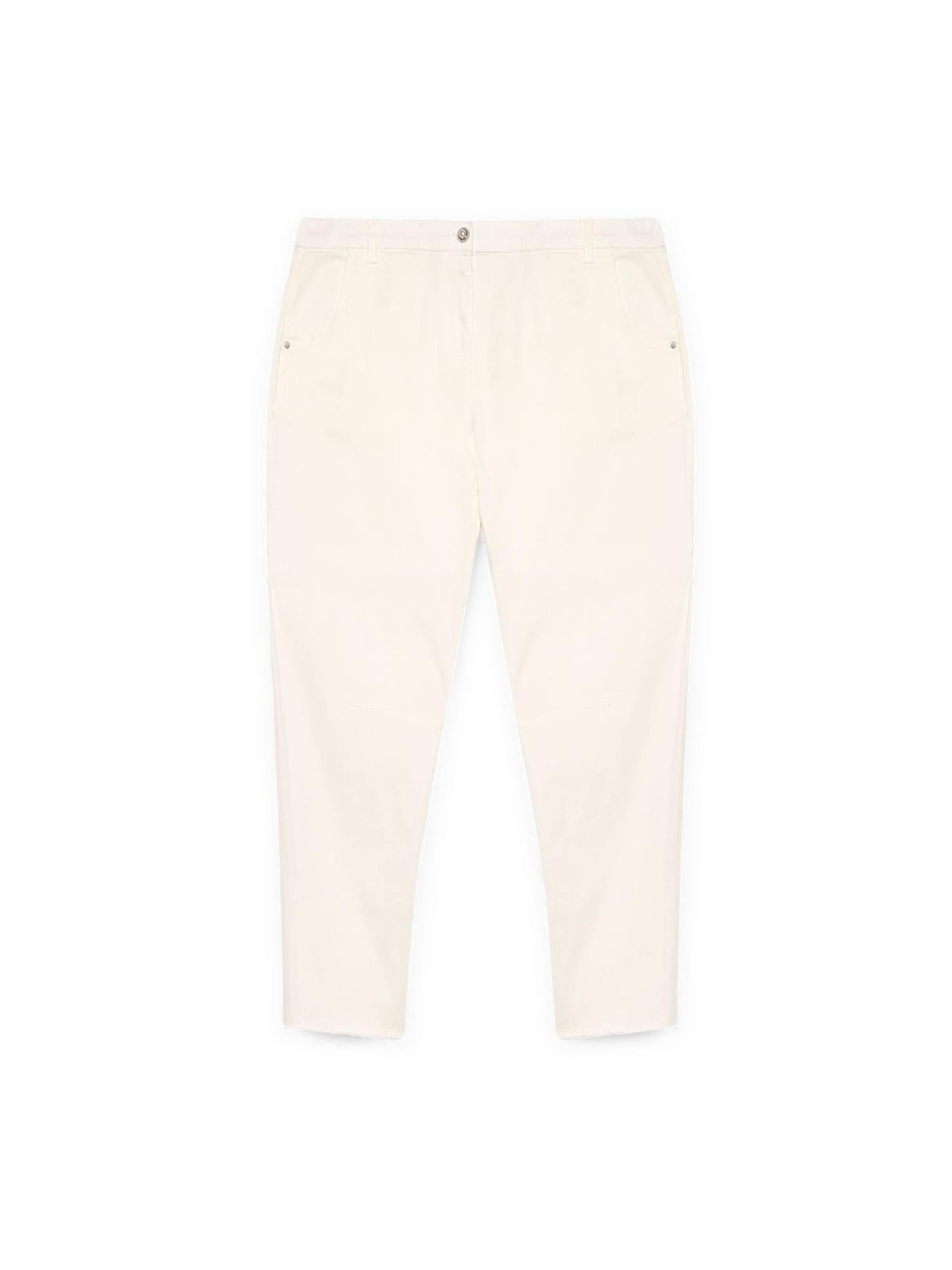 Fiorella Rubino Regular Broek in Wit: voorkant