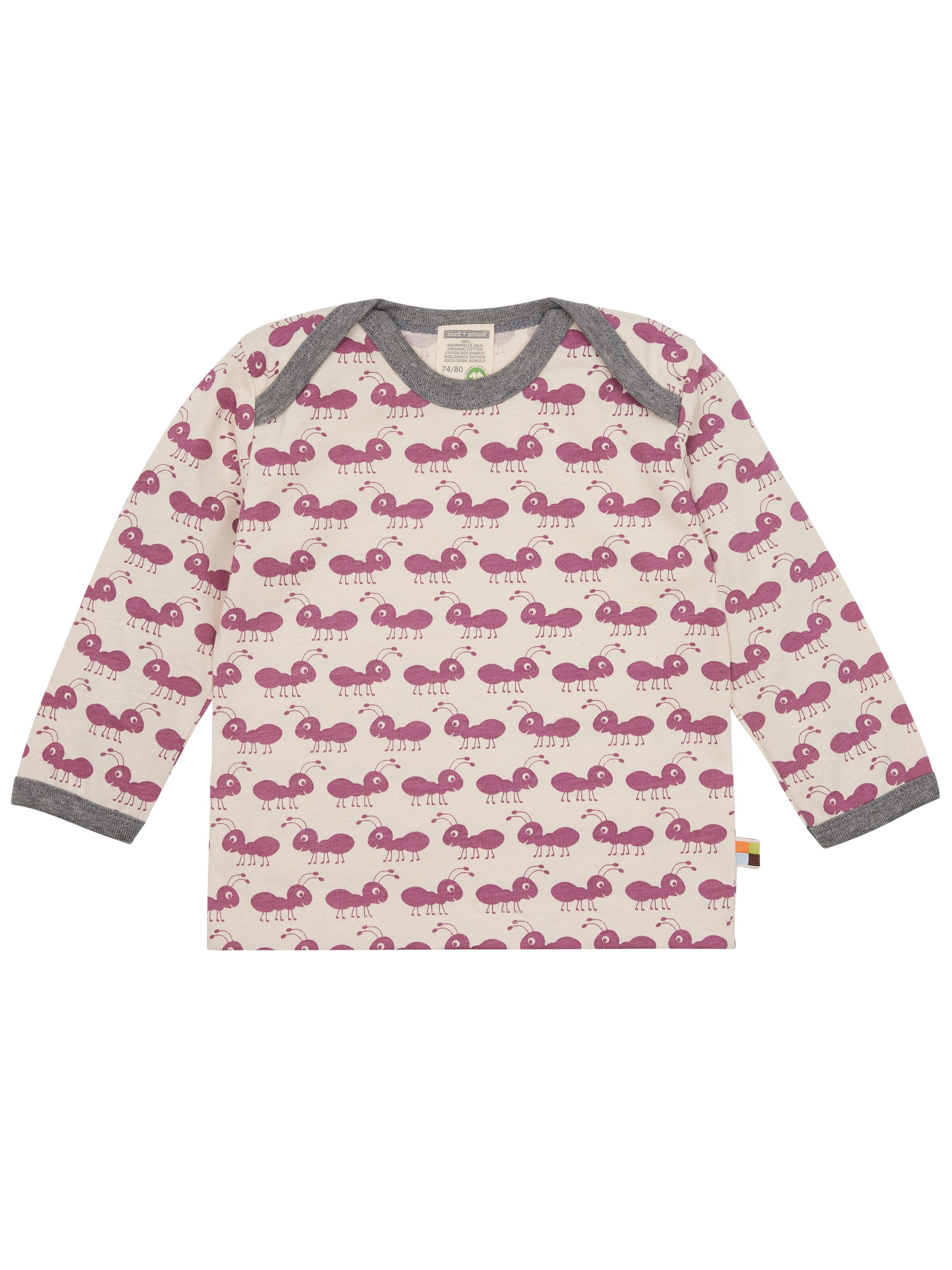 loud + proud Shirt 'Ameisen' in Purple: front