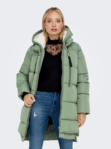 ONLY Winter Coat 'New Nora' in Green: front