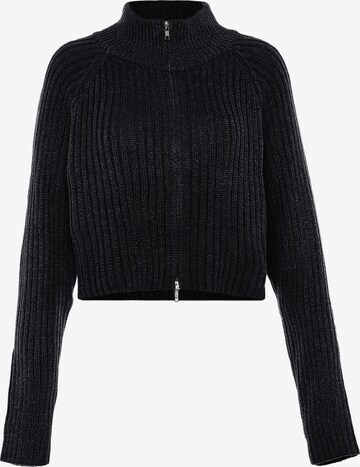 MYMO Knit cardigan in Black: front