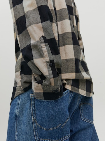 pelēks JACK & JONES Slim fit Krekls 'Gingham'