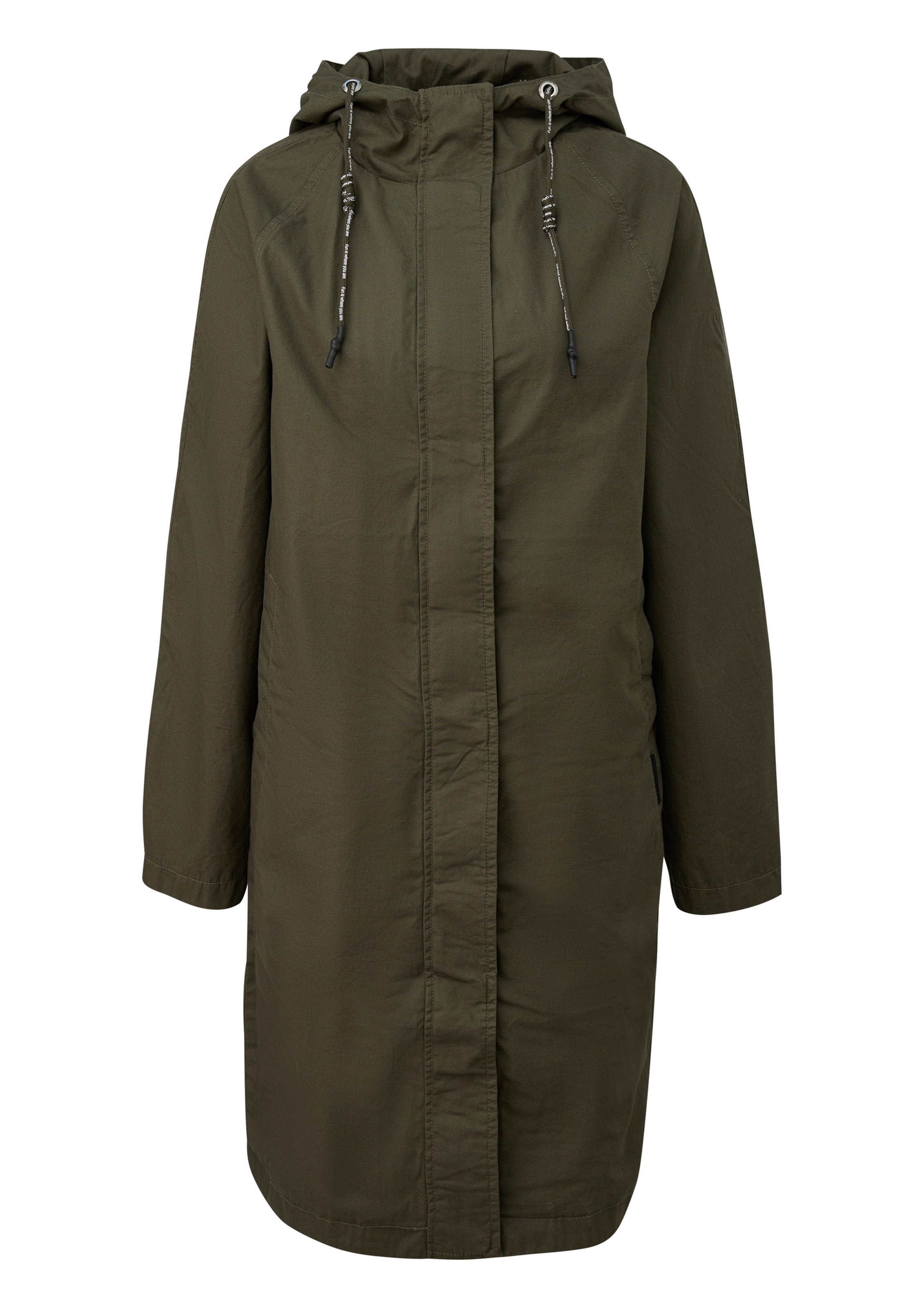 QS Manteau mi-saison en vert foncé, Vue avec produit