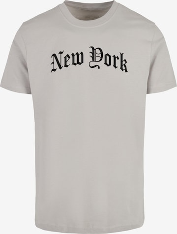 Mister Tee Póló 'New York' - szürke: elől