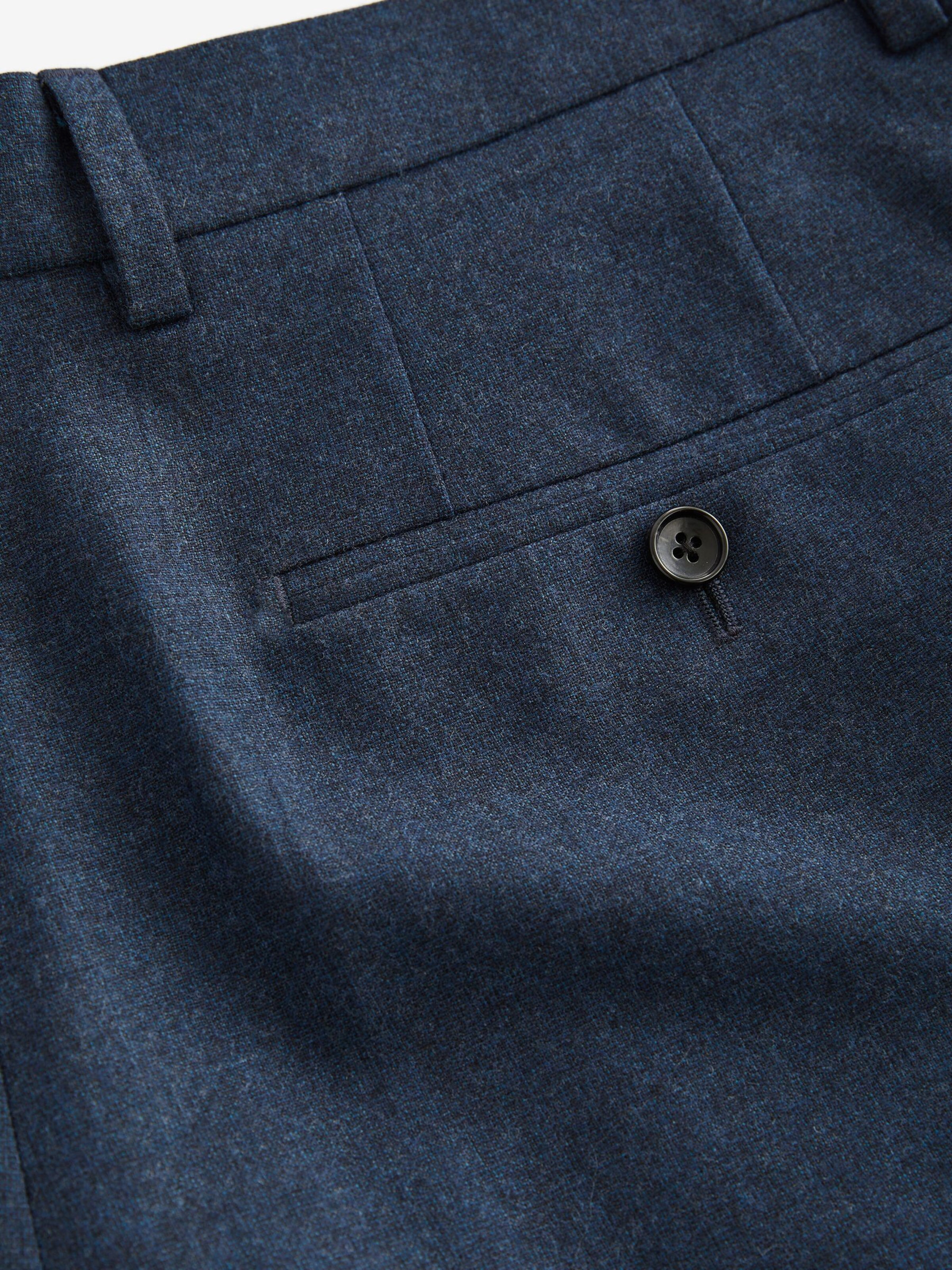 Next Слим Плиссированные брюки в Синий