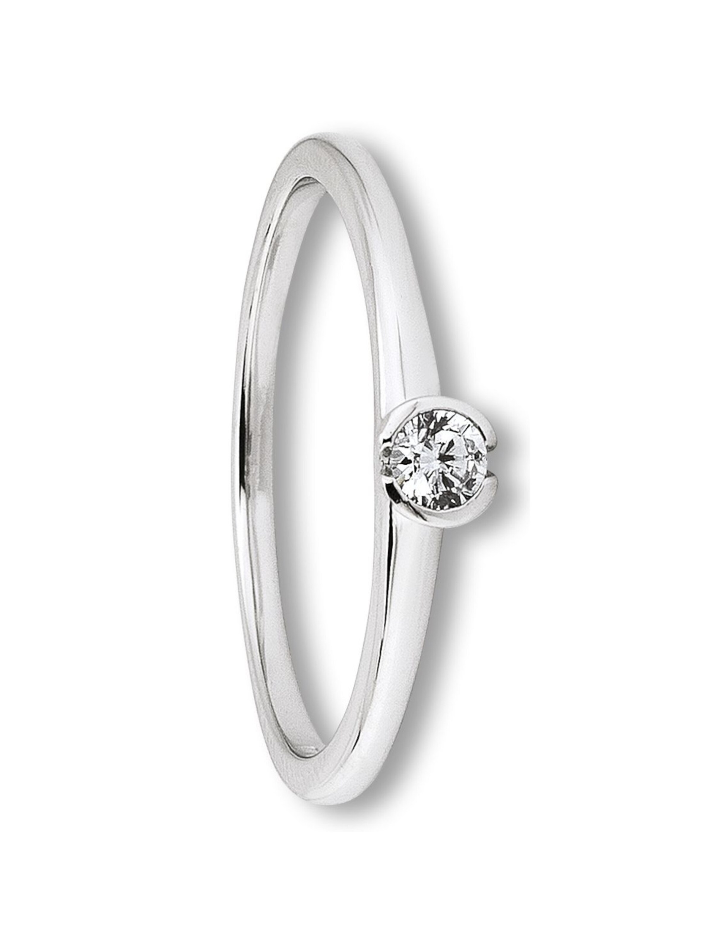 ONE ELEMENT Ring in Silber: Vorderseite