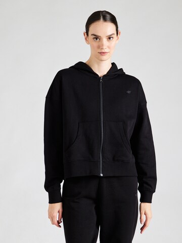 Veste de survêtement 4F en noir : devant