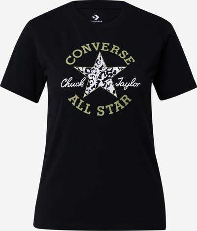 CONVERSE T-Shirt 'Chuck Taylor' in oliv / schwarz / weiß, Produktansicht