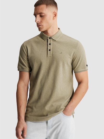 Maglietta 'Slim fit polo shirt with allover texture' in S CAST IRON di colore verde, Visualizzazione prodotti