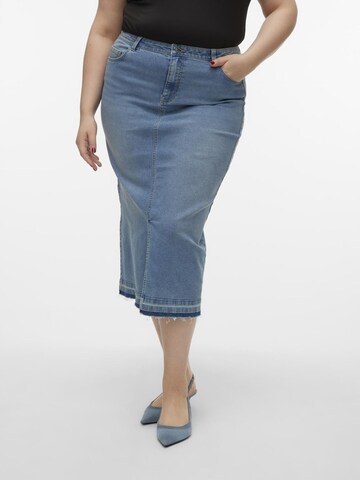 Vero Moda Curve Skirt 'LINA' in Blue: front