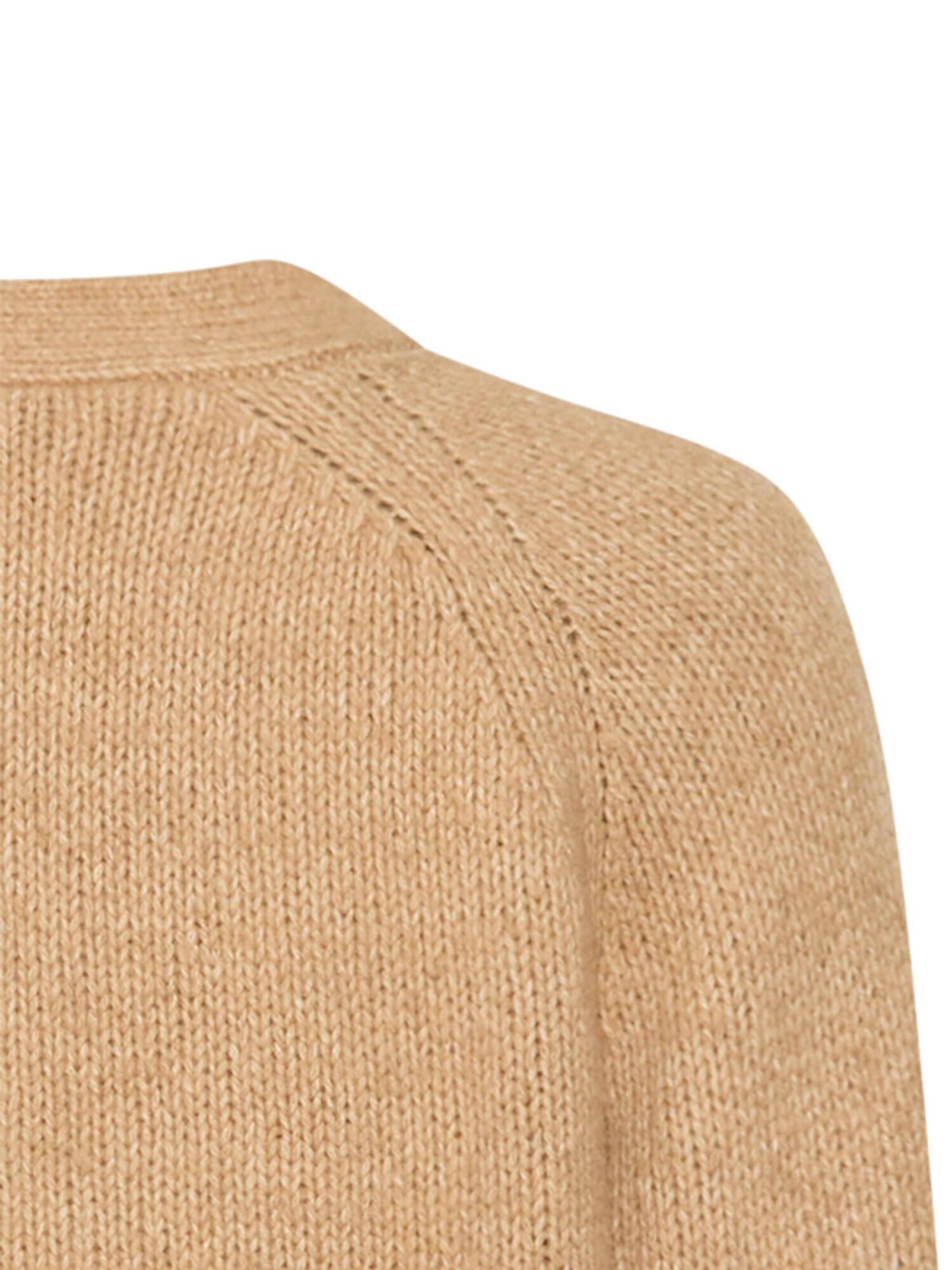 CAMEL ACTIVE Strickjacke mit Raglanärmeln und Knopfverschluss in Beige