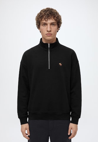 Abercrombie & Fitch - Sudadera en negro: frente