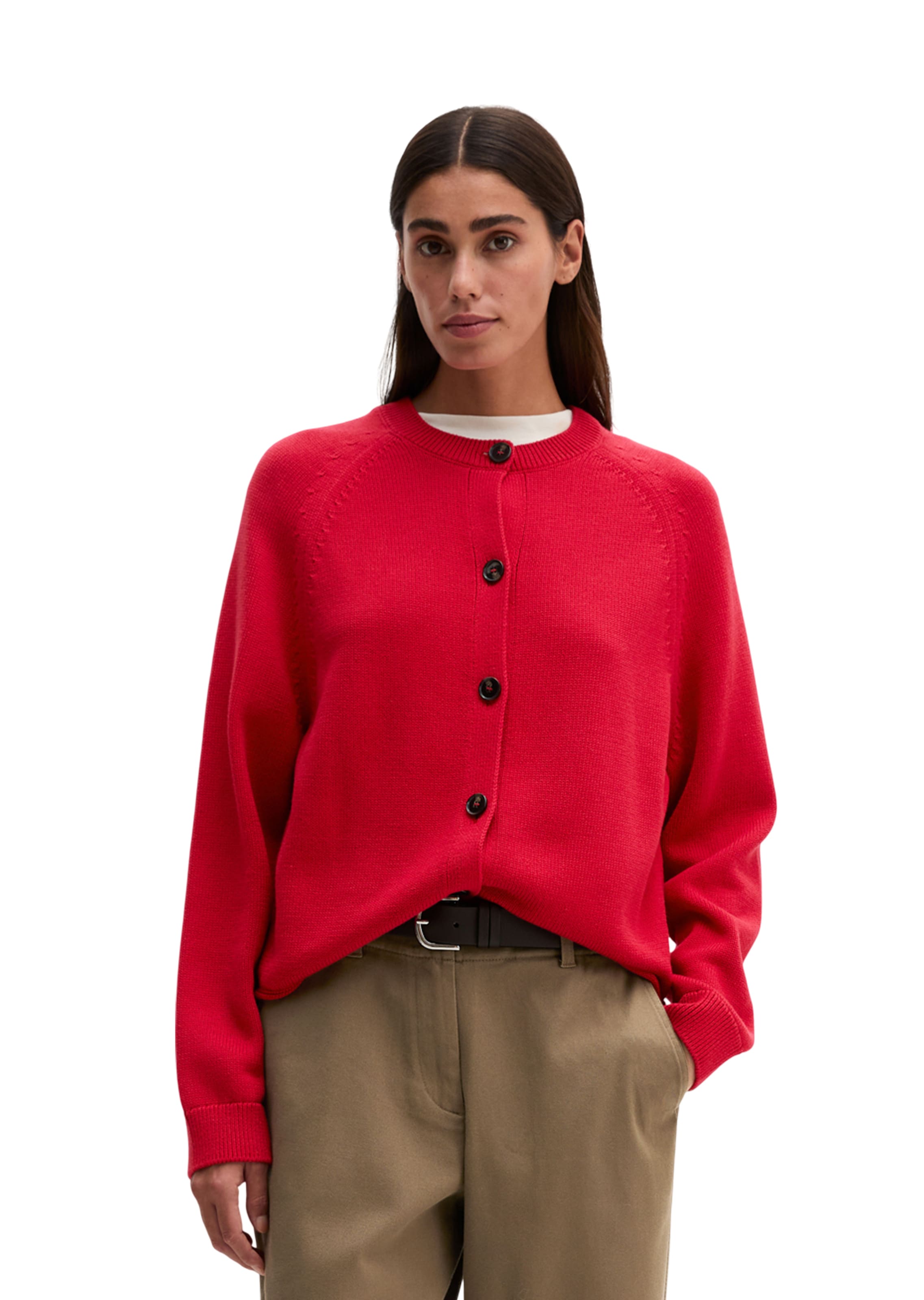 Marc O'Polo Strickjacke in Rot: Vorderseite