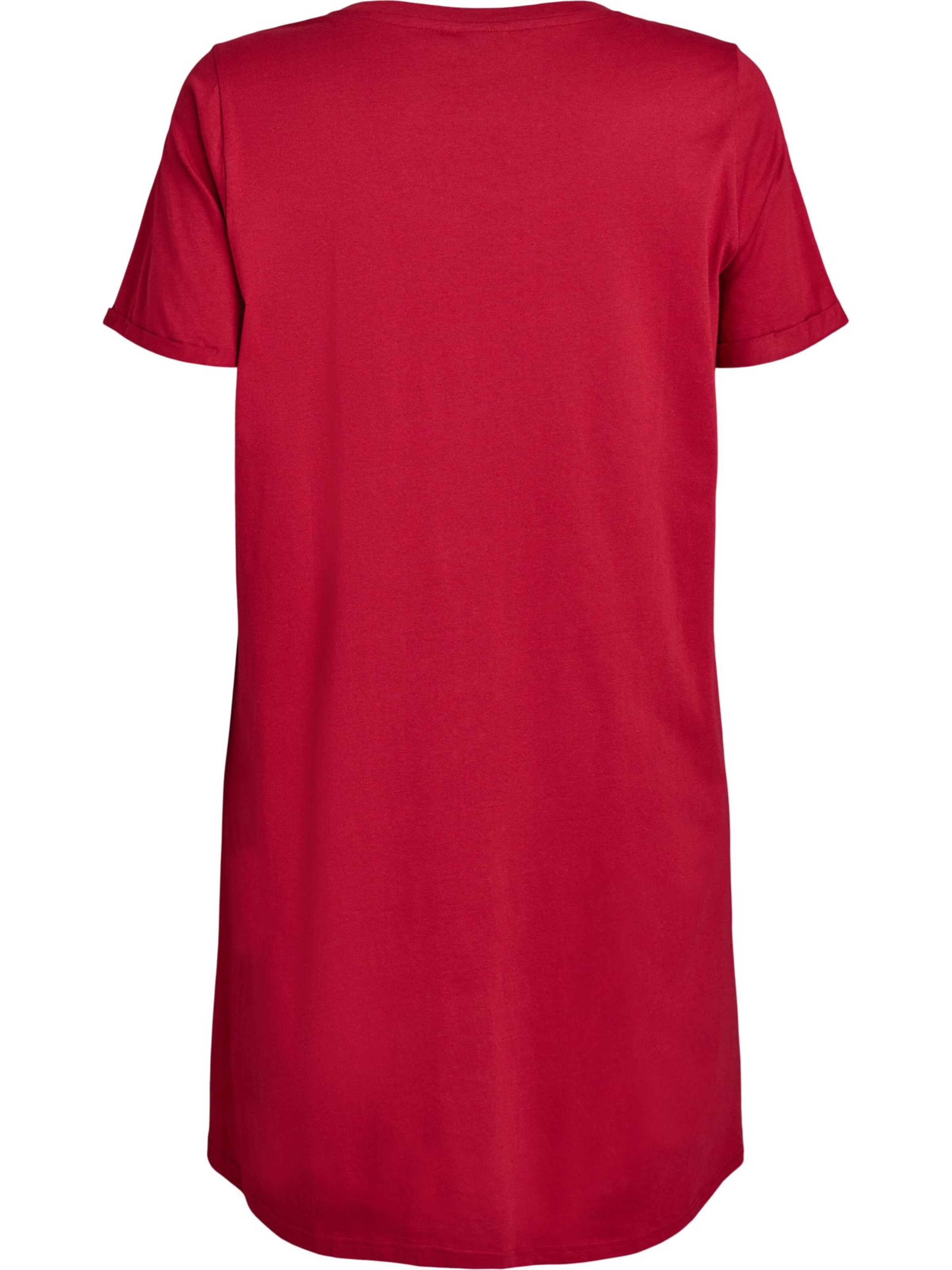 Zizzi Nachthemd 'MALLY' in Rot