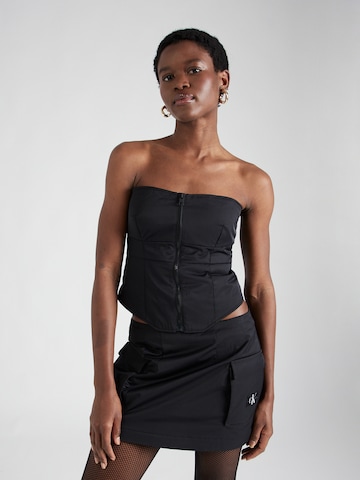 Calvin Klein Jeans - Top en negro: frente